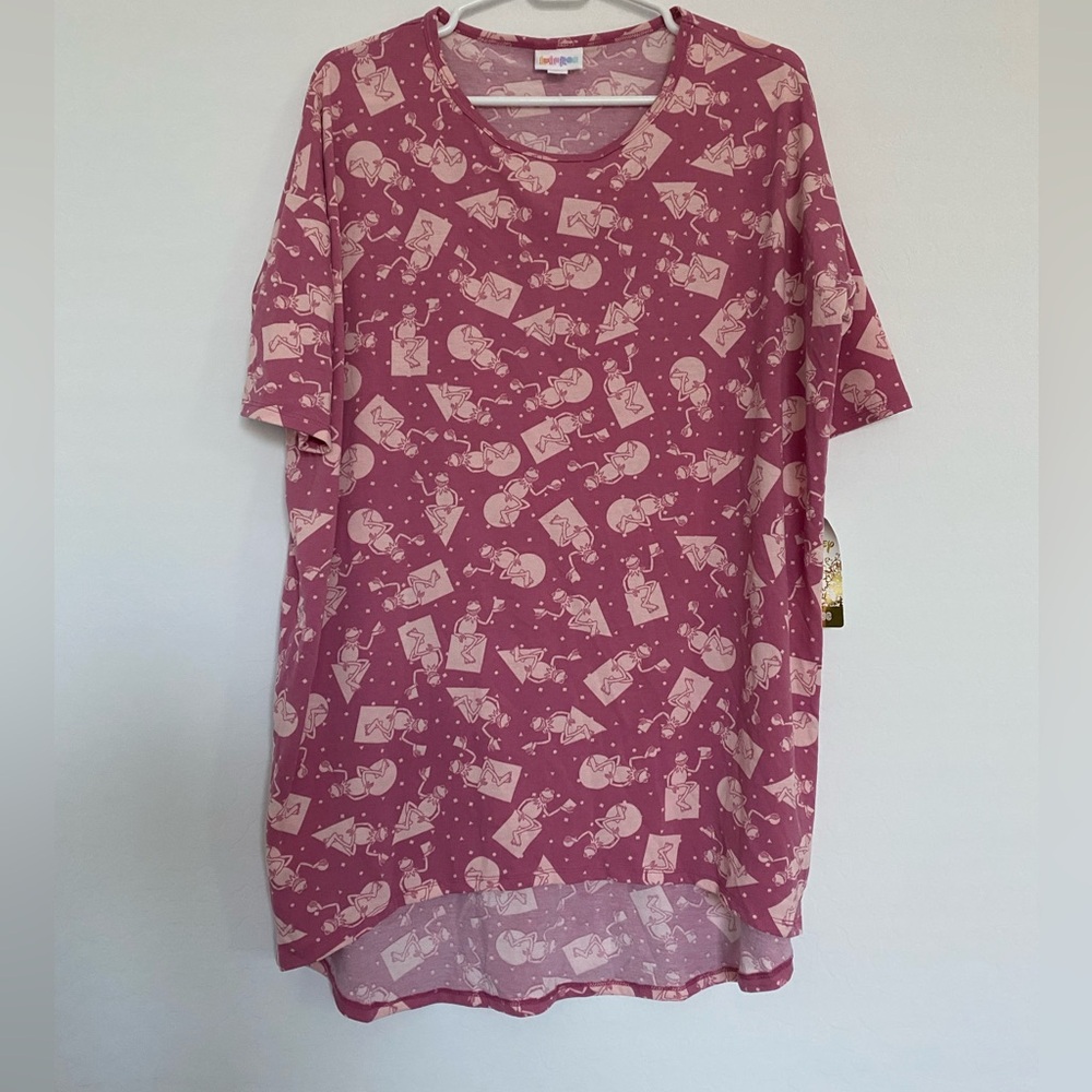 LuLaRoe Disney Kermit the Frog Irma tunic